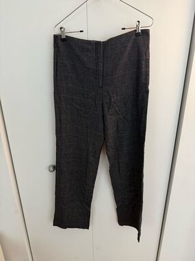 Massimo Dutti Grey Glen Plaid Dress Pants